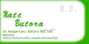 mate butora business card